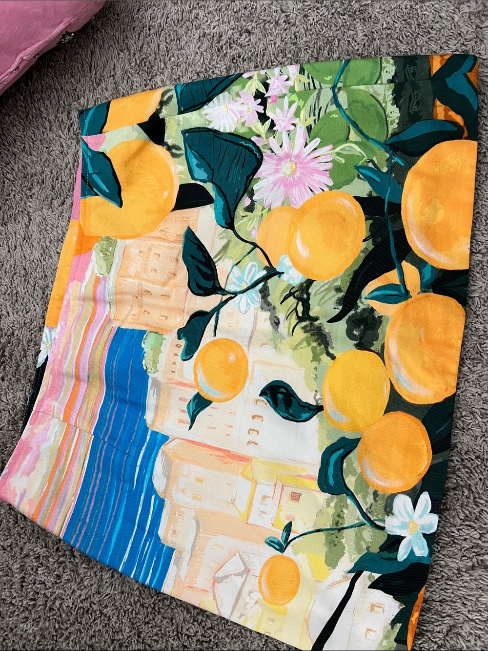RARE H&M Mediterranean lemon print mini skirt - Picture 8 of 11